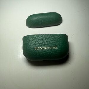 Green Leather AirPods Case by Maison de Sabre